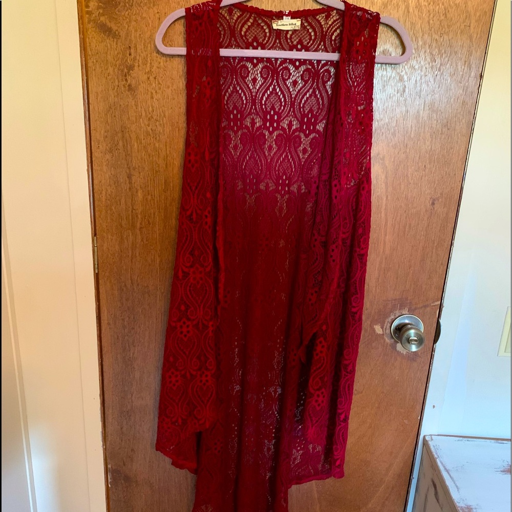 Southern Stitch Maroon Vest S-M